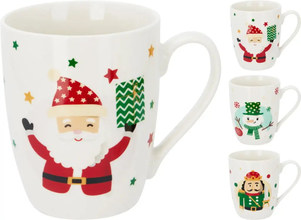MUG 10CM 3 ASS XMAS DESIGNS