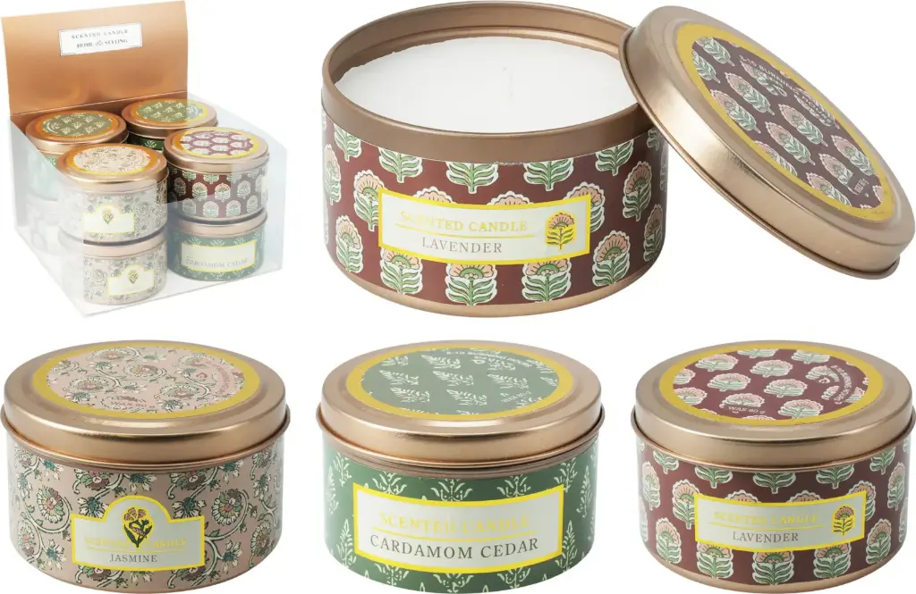 SCENTED CANDLE IN TIN 8X5CM 3A