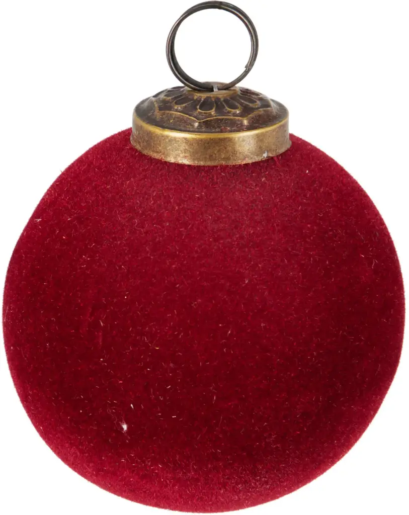 XMAS BALL 80MM GLASS RED