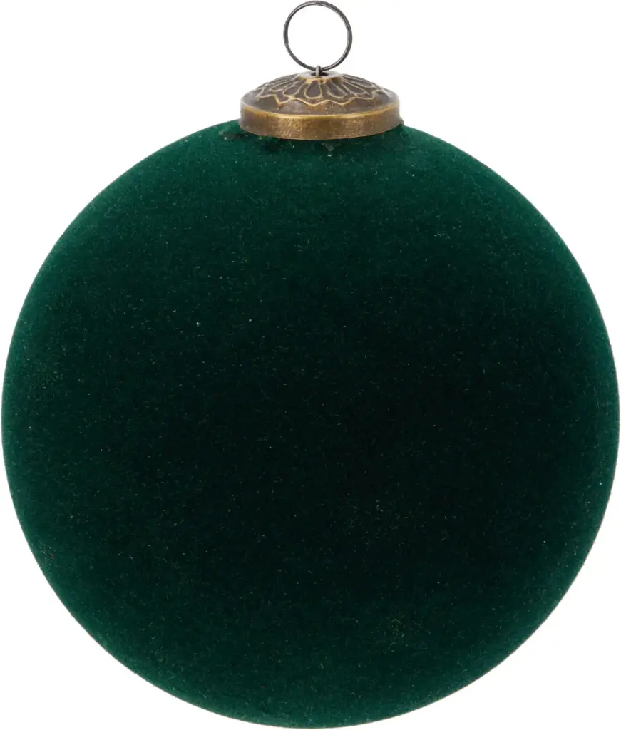 XMAS BALL 150MM GLASS GREEN