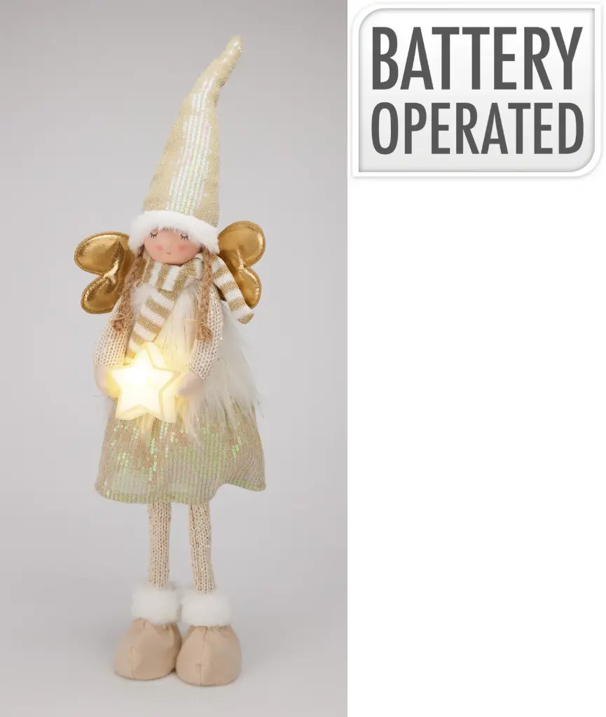 ANGEL PLUSH STANDING LED 67CM