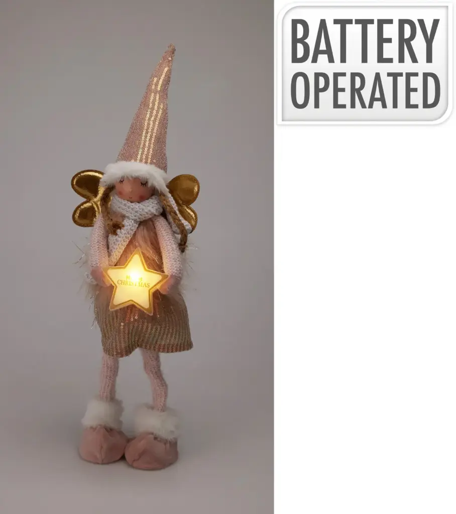 ANGEL PLUSH STANDING LED 55CM