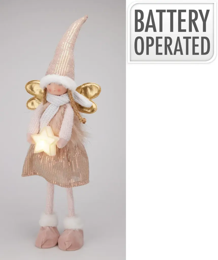ANGEL PLUSH STANDING LED 67CM