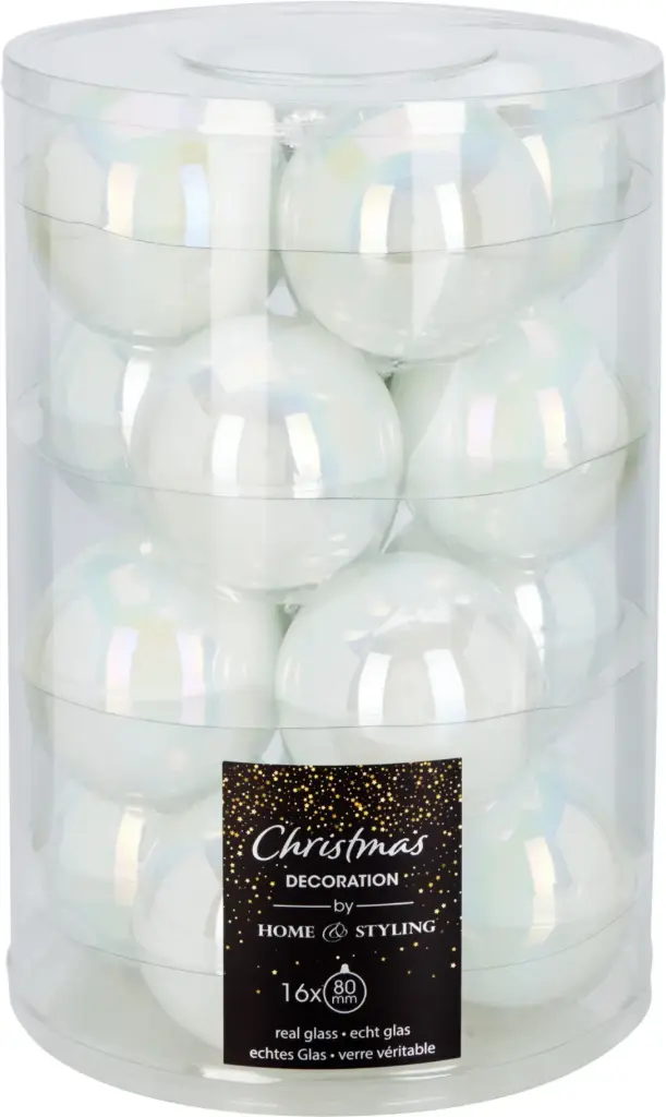 XMASS BALL 80MM S16 WHITE