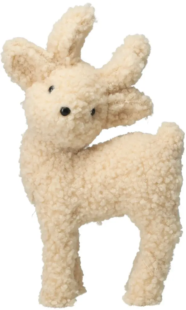 DEER STANDING 32CM BEIGE