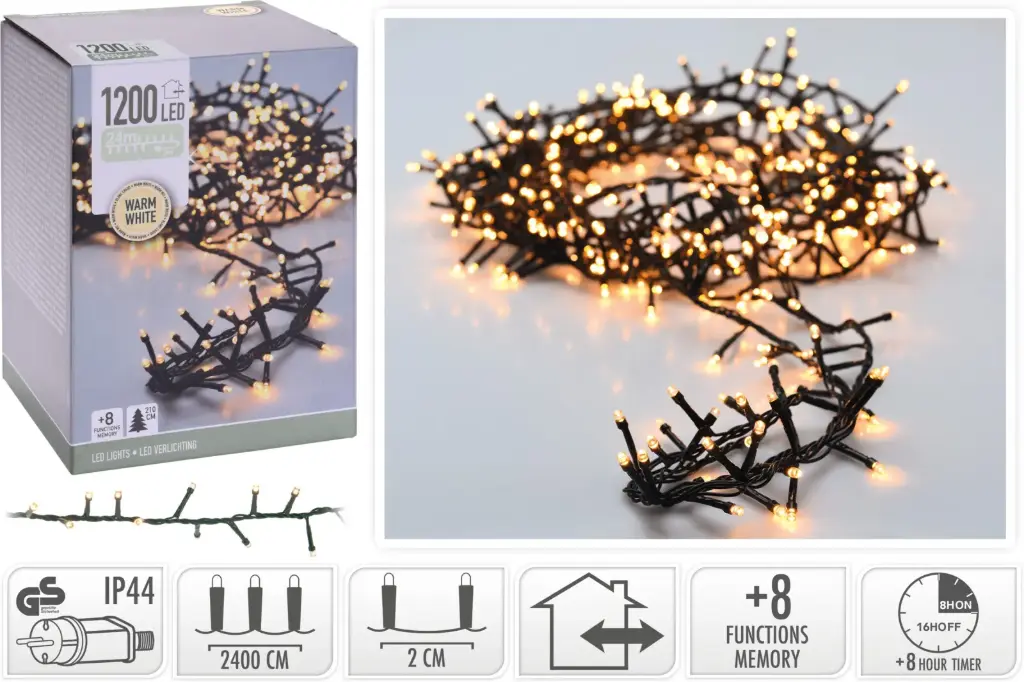SNAKE LEDLIGHT 1200LED WW 24M