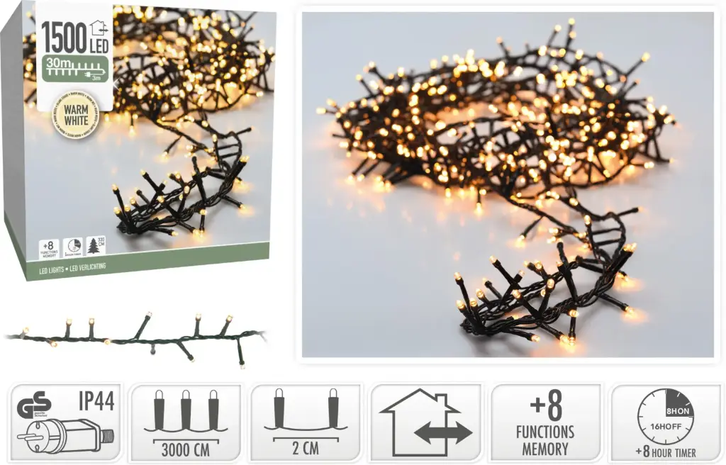 MICRO CLUSTER 1500LED WW 30MTR