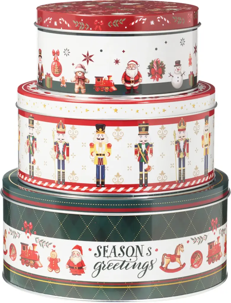 STORAGE TIN SET 3PCS XMAS