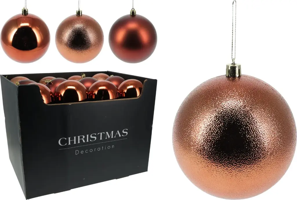 XMAS BALL 100MM COFFEE 3ASS
