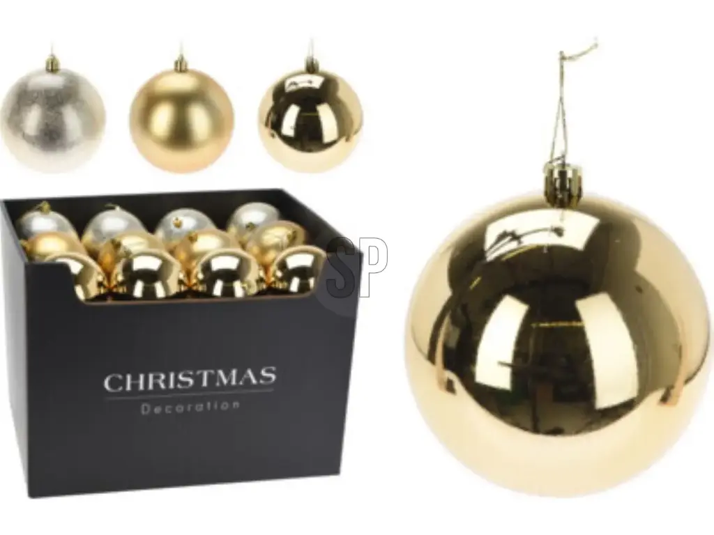 XMAS BALL 120MM GOLD 3ASS