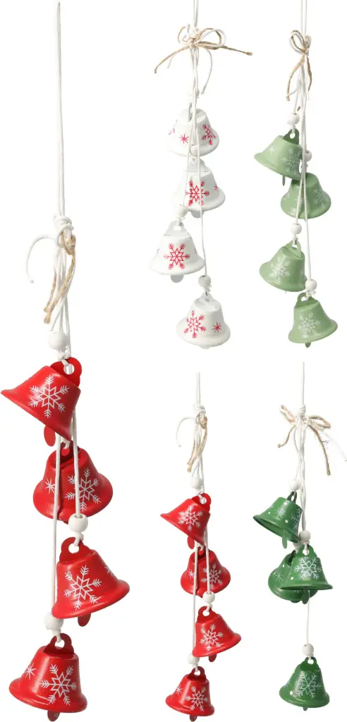 BELL GARLAND 38CM 4ASS CLR