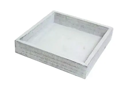 Tray Firmiana L14W14H3 White Wash