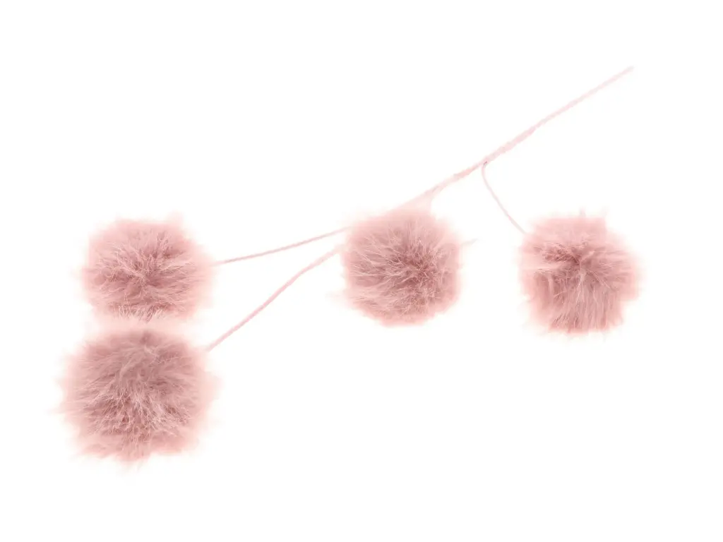 Stem Fluff Ball L65W14H10 Pink