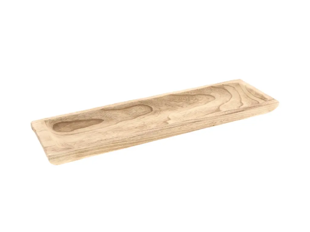 Plate Ligno Rect L60W17H4 Brown