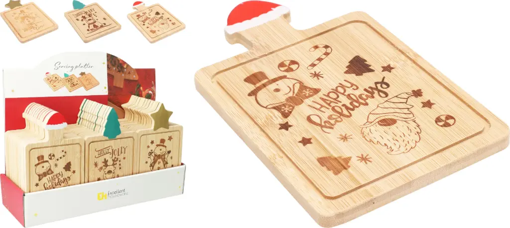 SERVING PLATE BAMBOO 3ASS