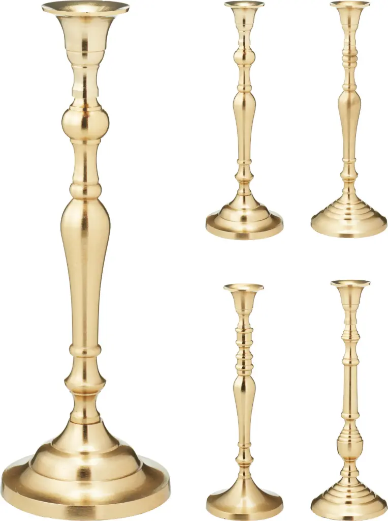 CANDLE HOLDER 29CM GOLD
