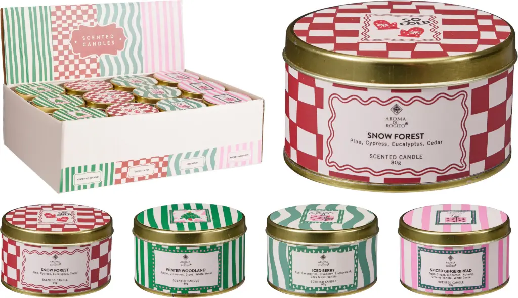 TIN SCENTED CANDLE 7X4CM 4ASS