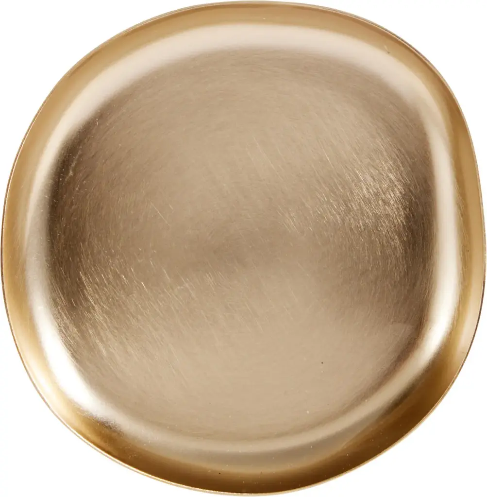 PLATE 13X12CM GOLD