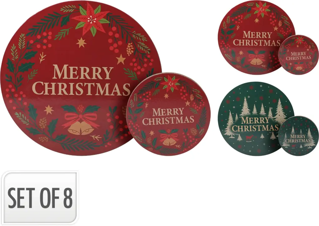 PLACEMAT AND COASTER SET8 2ASS