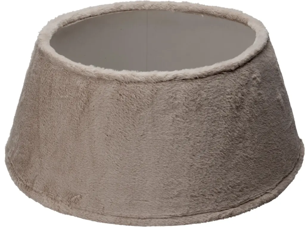 TREE SKIRT 55CM FAUX FUR TAUPE