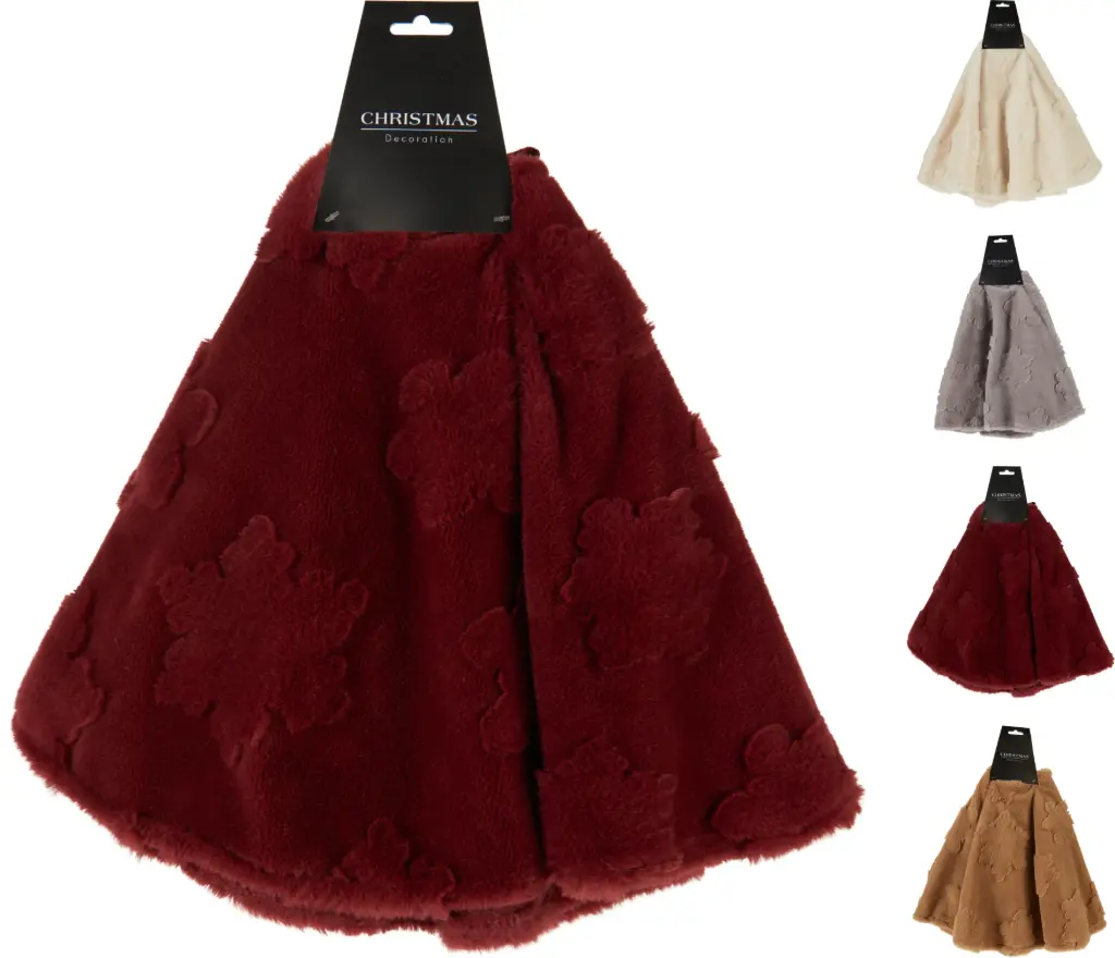 TREE SKIRT 90CM 4ASS COLOR