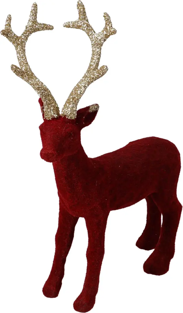 DEER STANDING 19CM BURGUNDY CL