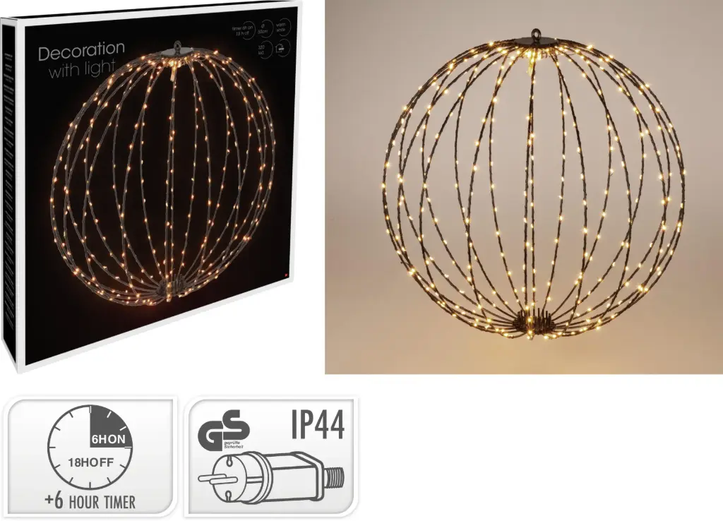 BALL 50CM 320LED WARM WHITE