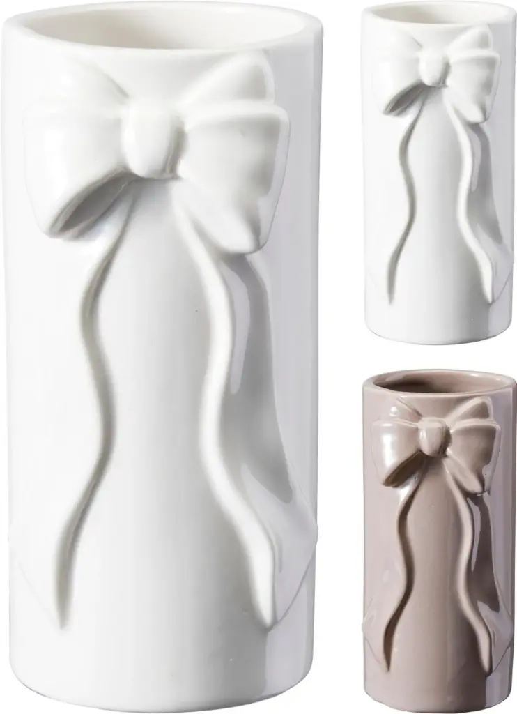 VASE BOW 8X7X15CM 2ASS