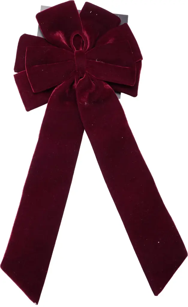 BOW 90CM 2 LAYERS BURGUNDY