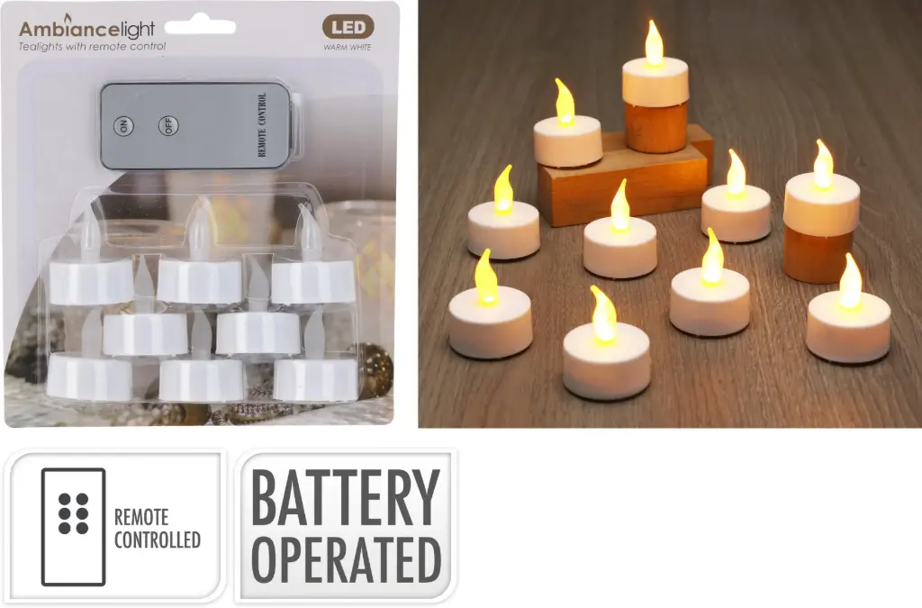 TEALIGHT SET OF 8PCS