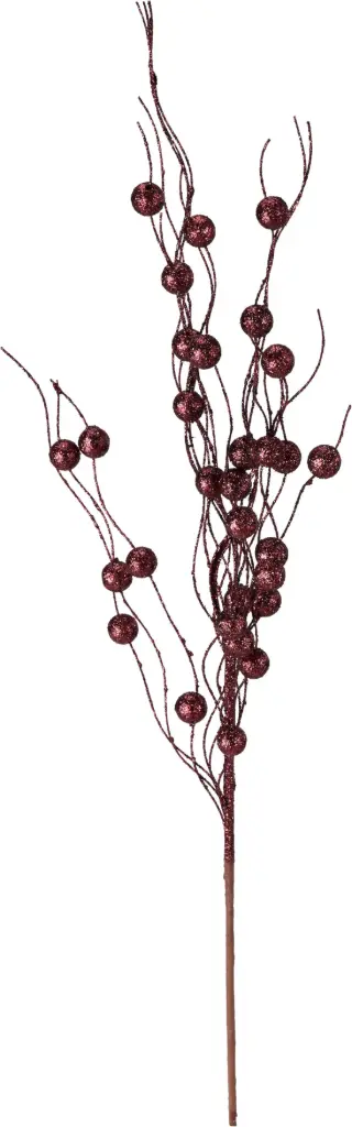 XMAS BRANCH 58CM BURGUNDY
