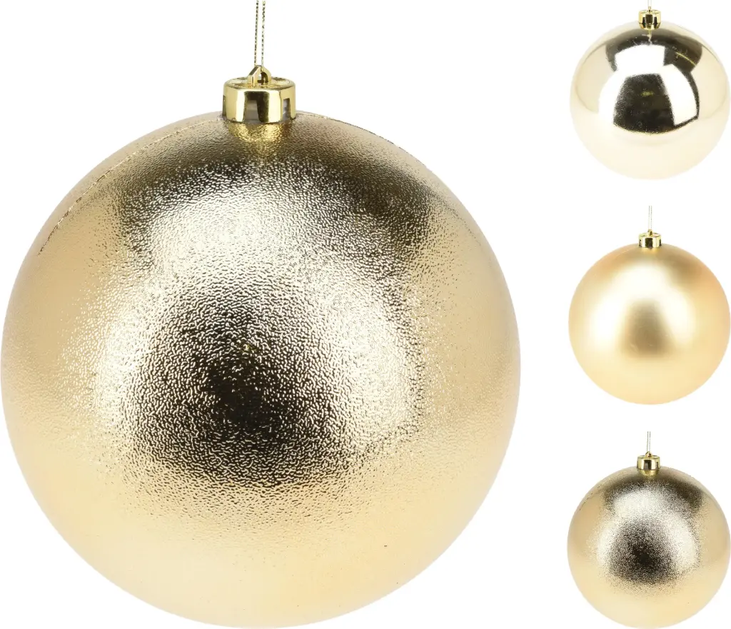 XMAS BALL 250MM GOLD 3ASS