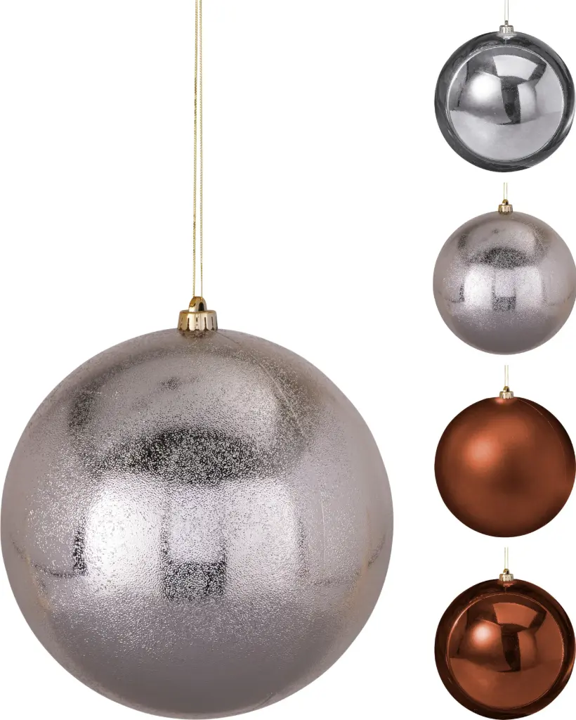 XMAS BALL 250MM AMBER 4ASS