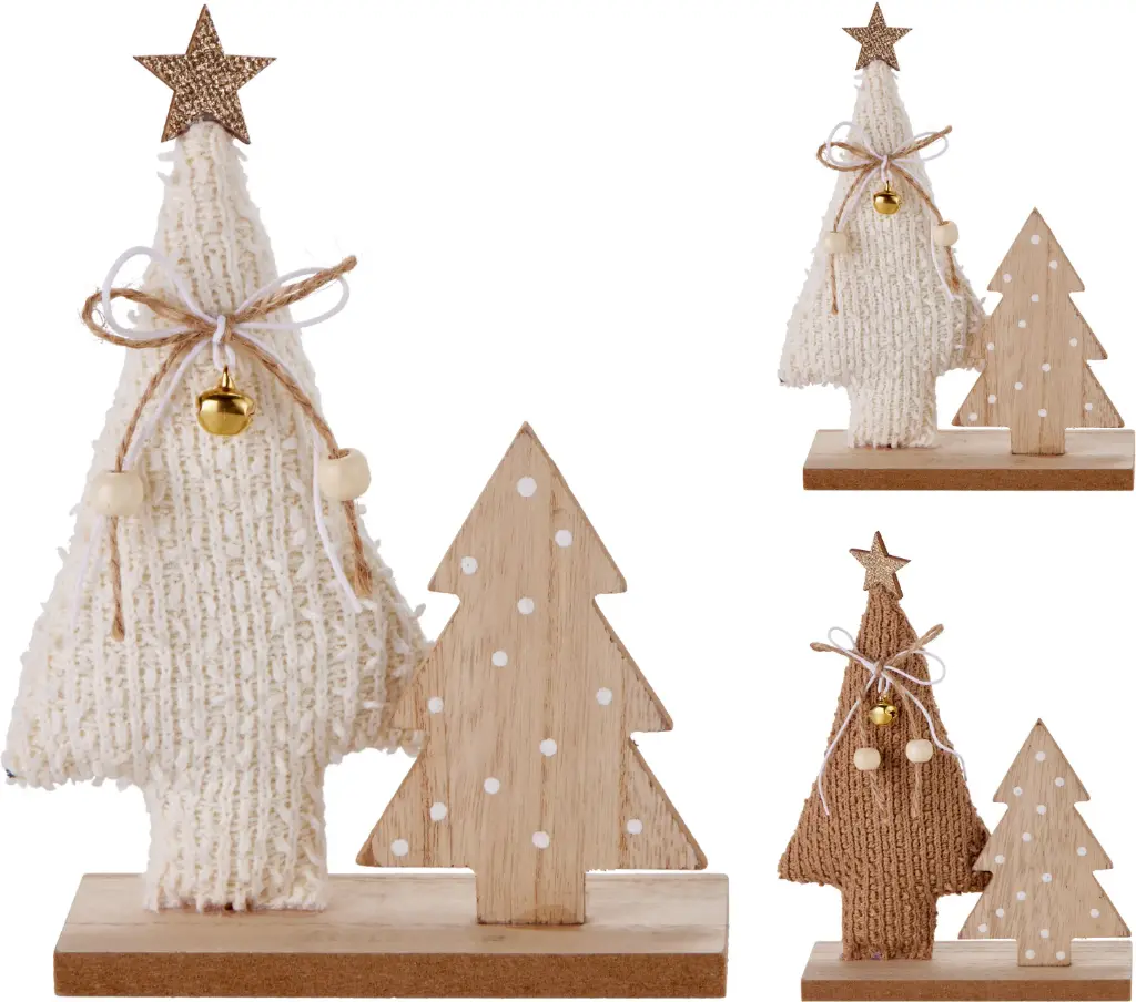 XMAS TREE 24CM 2ASS COLOR
