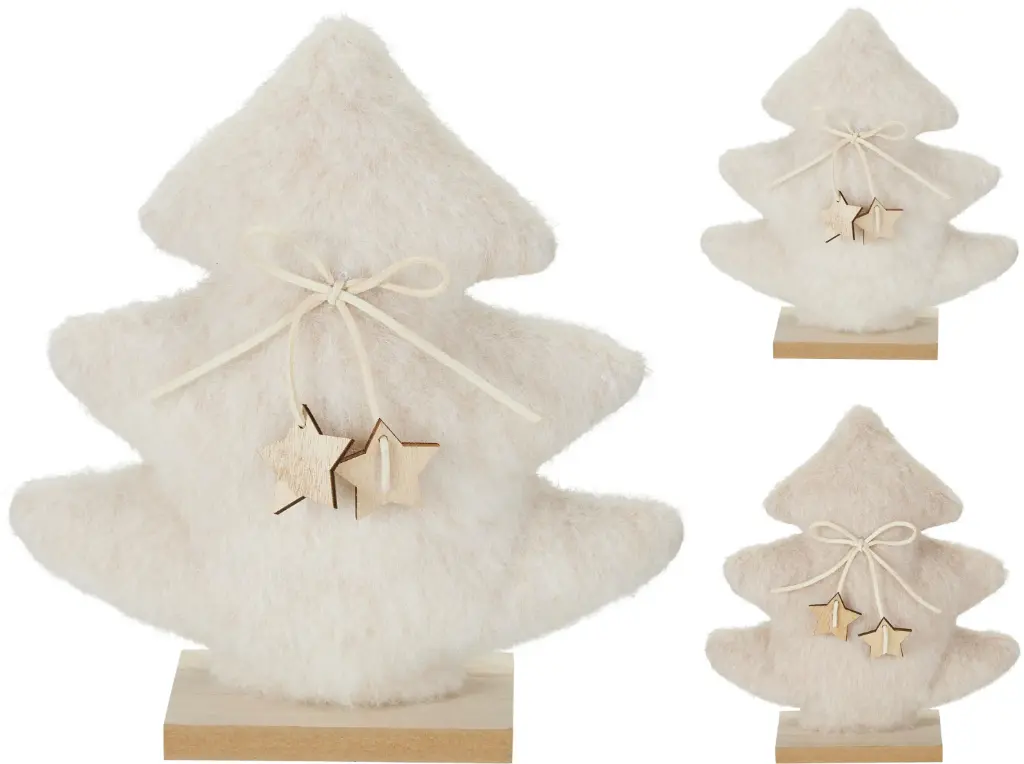 XMAS TREE PLUSH 23CM 2ASS CLR
