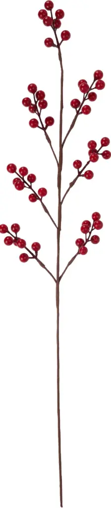 XMAS BERRY BRANCH 75CM RED