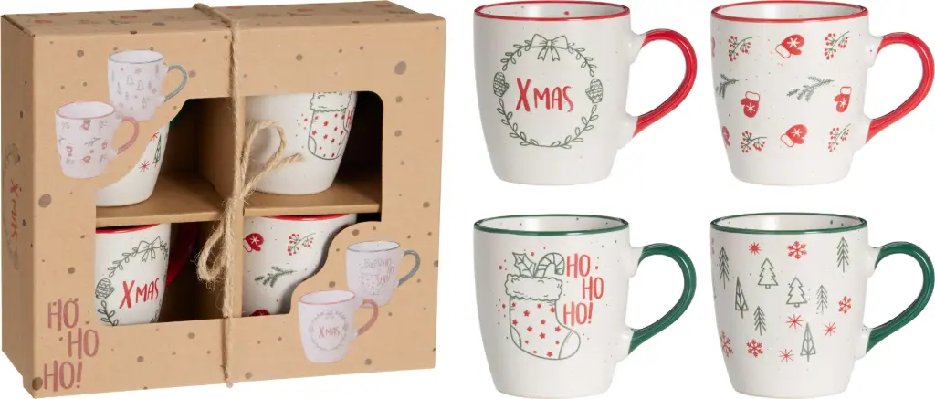 MUG STONEWARE 200ML 4ASS DESIG