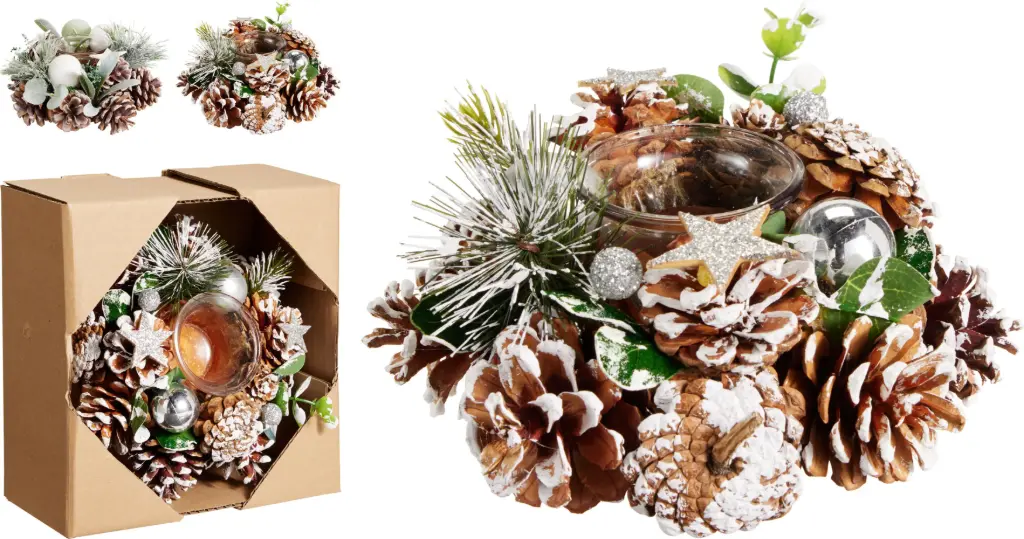 WREATH M TEALIGHT HOLDER 18X8