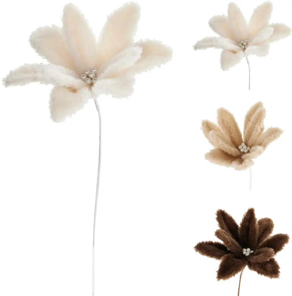 FLOWER TEDDY 22CM 3ASS CLR