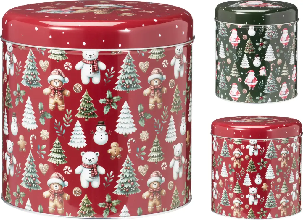 STORAGE TIN 1 unidad  XMAS DE 