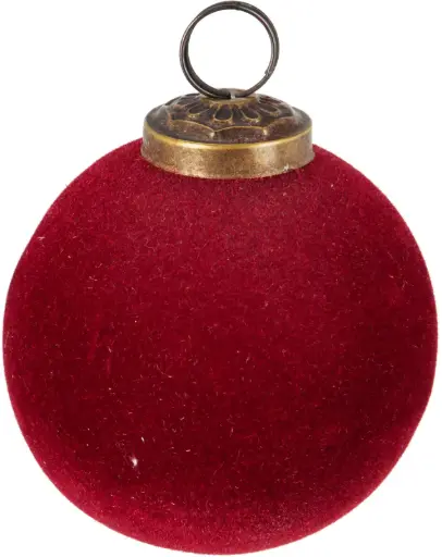 [A75200160] XMAS BALL 80MM GLASS RED