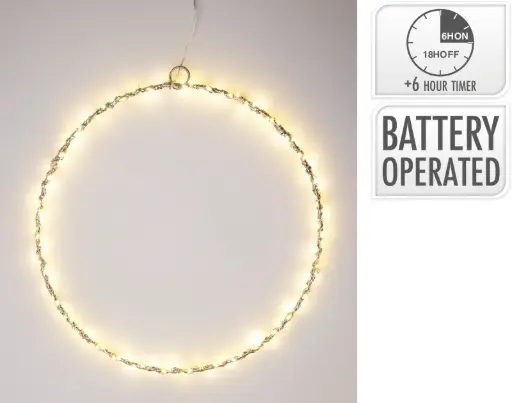 [AMZ141160] RING 30CM WITH LED SILVER