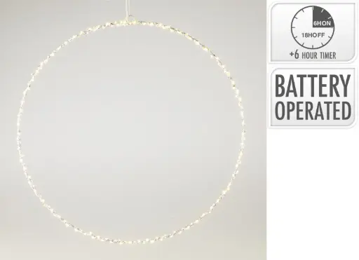 [AMZ141170] RING 50CM WITH LED SILVER