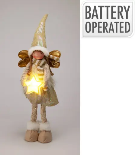 [APF661420] ANGEL PLUSH STANDING LED 55CM