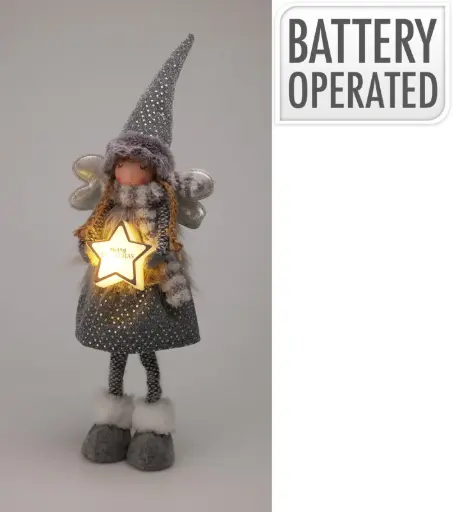 [APF661450] PLUSH ANGEL STANDING LED 55CM