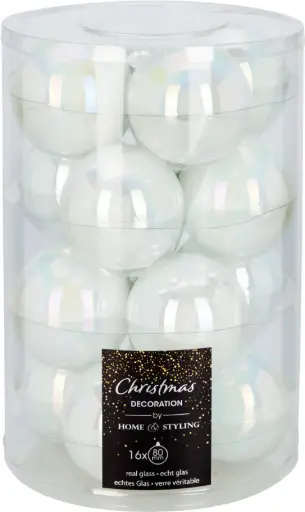 [ARB105140] XMASS BALL 80MM S16 WHITE