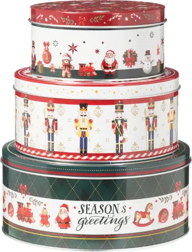 [BL4298100] STORAGE TIN SET 3PCS XMAS