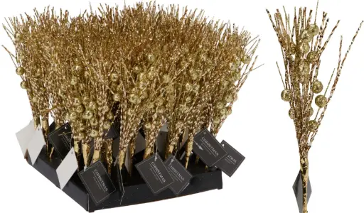 [CAA755000] BRANCHES 23CM GOLD W BERRIES