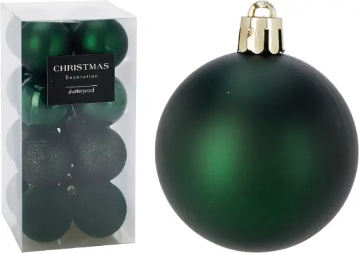 [CAN310130] XMASBALL 6CM SET16 GREEN