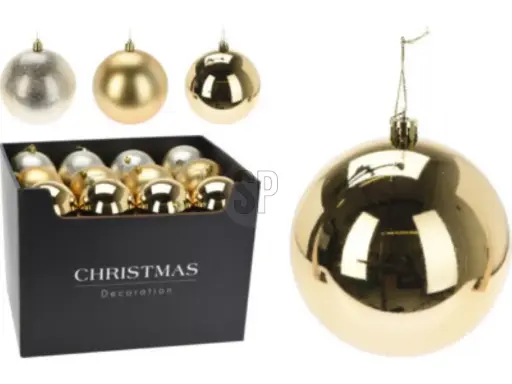 [CAR102500] XMAS BALL 120MM GOLD 3ASS